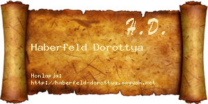 Haberfeld Dorottya névjegykártya